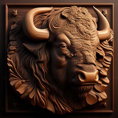 3D model buffalo (STL)